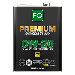 Масло моторное FQ 0W-20 SP/C5/C6 FULLY SYNTHETIC (PAO), 4л