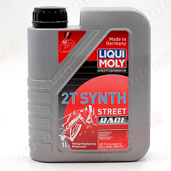 Моторное масло для 2-тактных мотоциклов LiquiMoly Motorbike 2T Synth Race Street TD синтетическое, 1л 